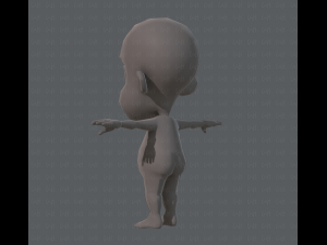 base mesh boy character v02 3D Модель