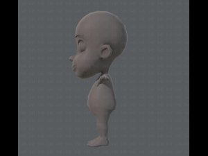 base mesh boy character v02 3D Модель
