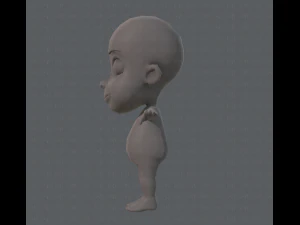 base mesh boy character v02 3D Model