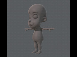 base mesh boy character v02 3D Модель