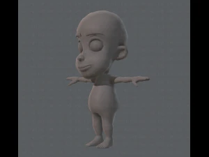 base mesh boy character v02 3D Model
