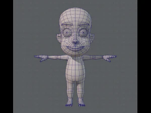 base mesh boy character v02 3D Model