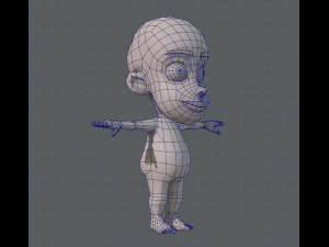 base mesh boy character v02 3D Модель