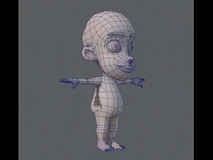 base mesh boy character v02 3D Model