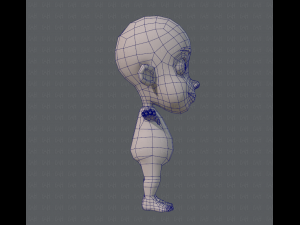 base mesh boy character v02 3D Модель