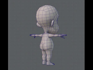 base mesh boy character v02 3D Model