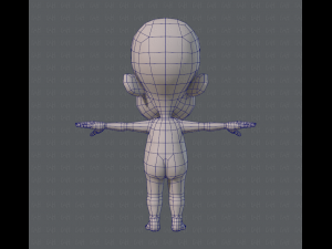 base mesh boy character v02 3D Модель