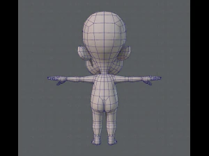 base mesh boy character v02 3D Model