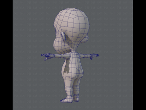 base mesh boy character v02 3D Модель