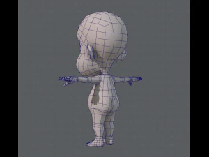 base mesh boy character v02 3D Model
