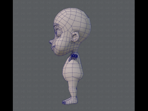base mesh boy character v02 3D Модель