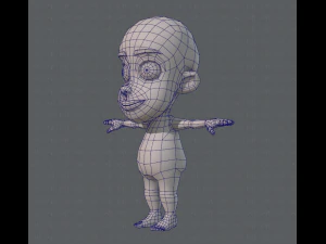 base mesh boy character v02 3D Model