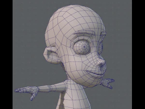 base mesh boy character v02 3D Model