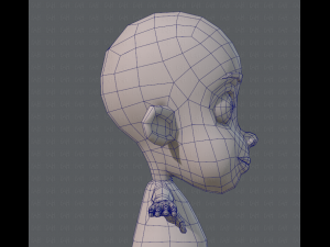 base mesh boy character v02 3D Модель