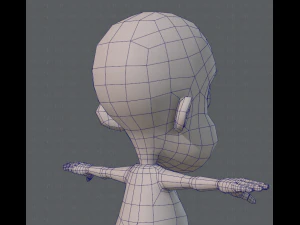 base mesh boy character v02 3D Model