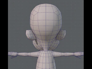 base mesh boy character v02 3D Model