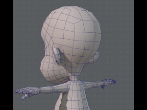 base mesh boy character v02 3D Модель