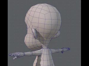 base mesh boy character v02 3D Model