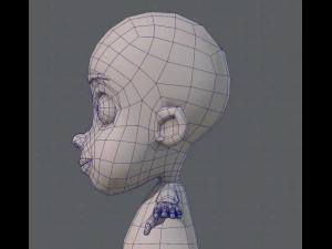 base mesh boy character v02 3D Model