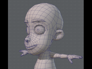 base mesh boy character v02 3D Модель