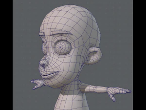 base mesh boy character v02 3D Model