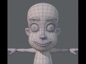 base mesh boy character v02 3D Model