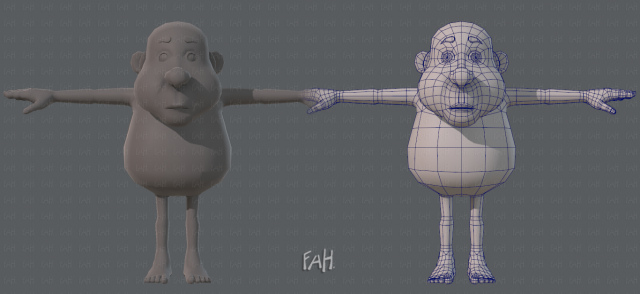 base mesh old man character v02 3D Модель .c4d .max .obj .3ds .fbx .stl .blend 