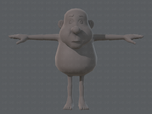 base mesh old man character v02 3D Модель