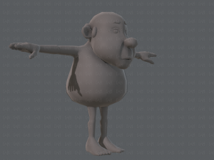 base mesh old man character v02 3D Модель