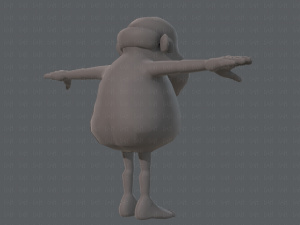 base mesh old man character v02 3D Модель