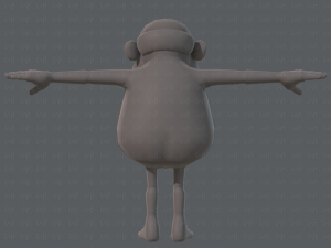 base mesh old man character v02 3D Модель
