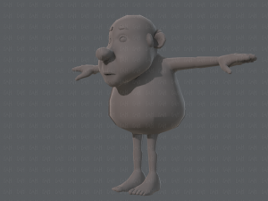 base mesh old man character v02 3D Модель