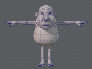 base mesh old man character v02 3D Модель