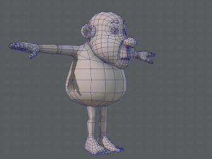 base mesh old man character v02 3D Модель