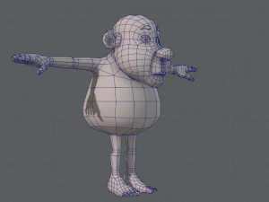 base mesh old man character v02 3D Model