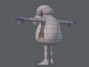 base mesh old man character v02 3D Модель