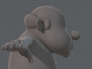 base mesh old man character v02 3D Модель