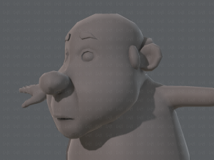 base mesh old man character v02 3D Модель