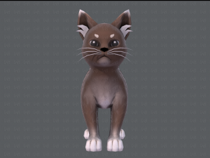 cat cartoon v03 3D Model