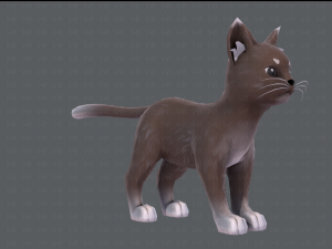 cat cartoon v03 3D Model