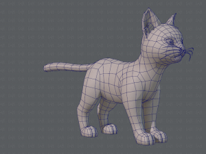 cat cartoon v03 3D Model