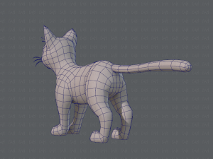cat cartoon v03 3D Model