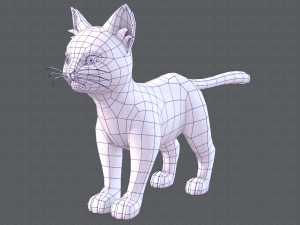 cat cartoon v03 3D Model