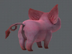 pig cartoon 3D Model