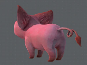 pig cartoon 3D Model