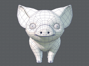 pig cartoon 3D मॉडल