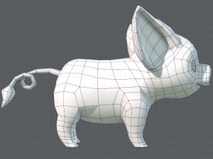 pig cartoon 3D मॉडल