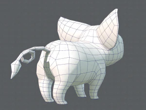 pig cartoon 3D Model