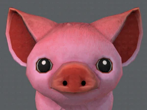 pig cartoon 3D Model