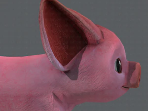 pig cartoon 3D Model